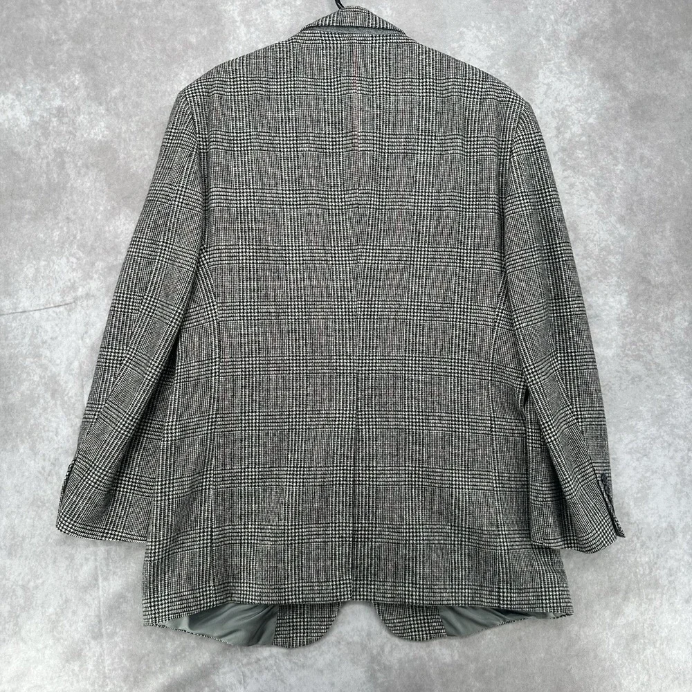Brooks Brothers Men's 100% Camel Hair Grey Plaid Blazer Sz 42R - Picture 12 of 12